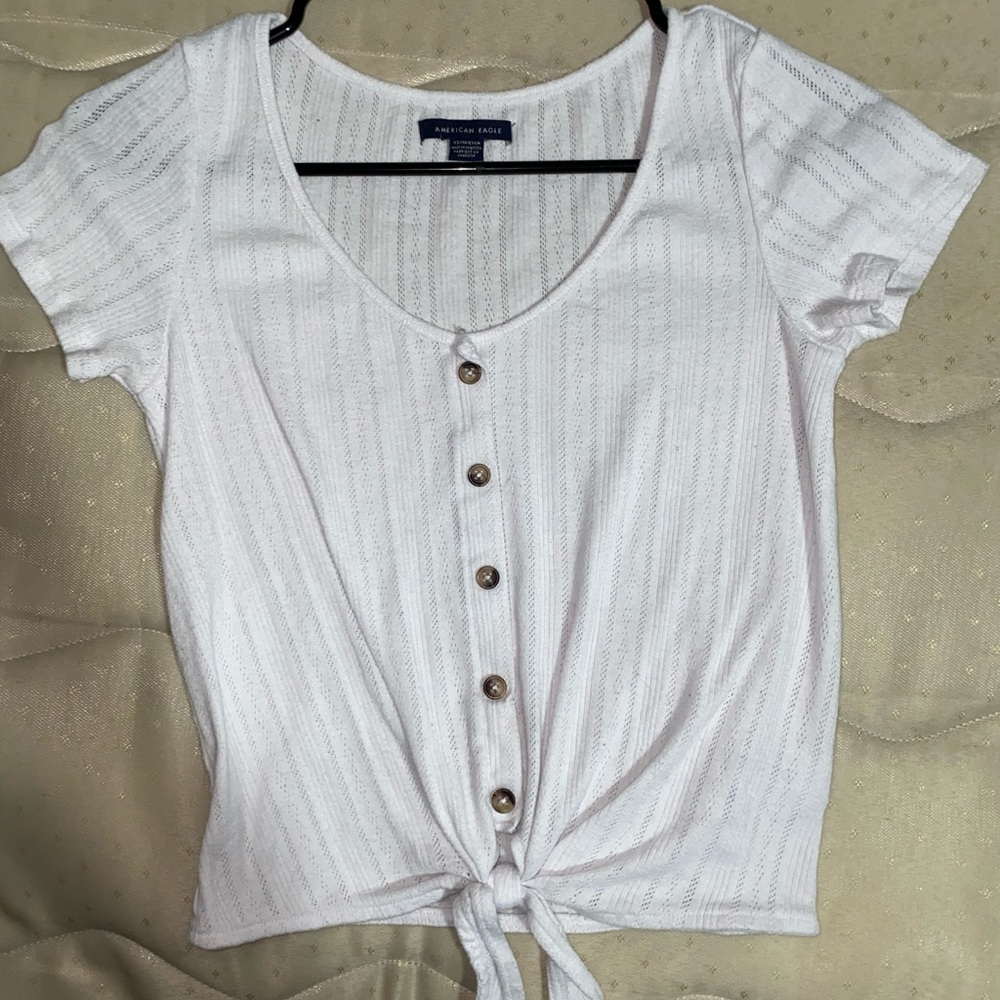 white tie front shirt !